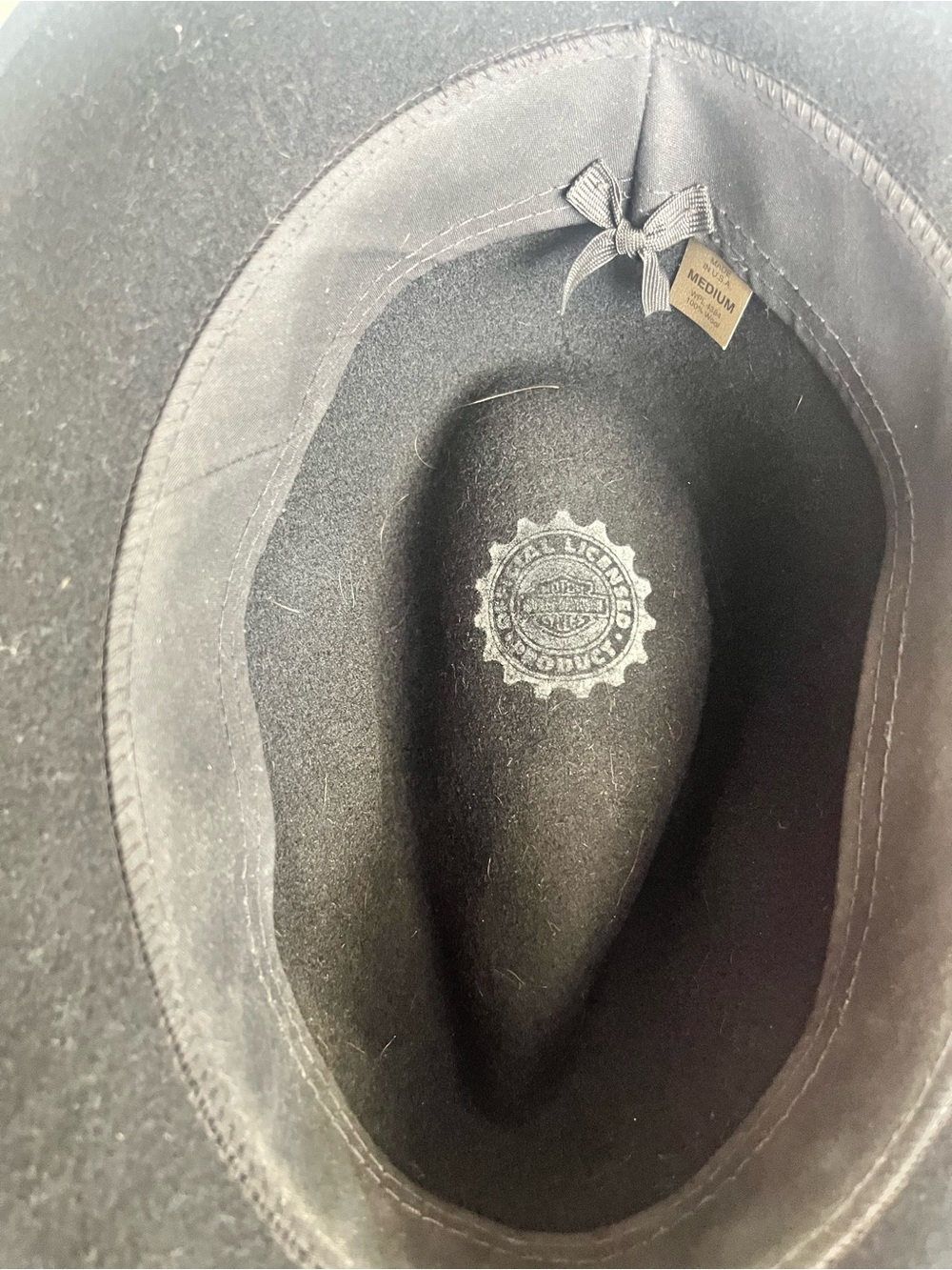 Harley Davidson Vintage Wool felt Crushable Western Hat - Picture 5 of 5